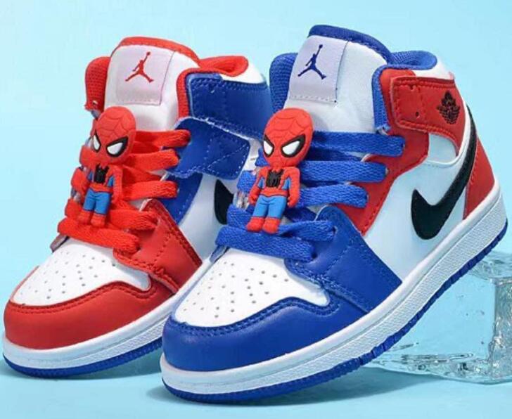 Youth Running Weapon Air Jordan 1 Blue/Red Shoes 0123
